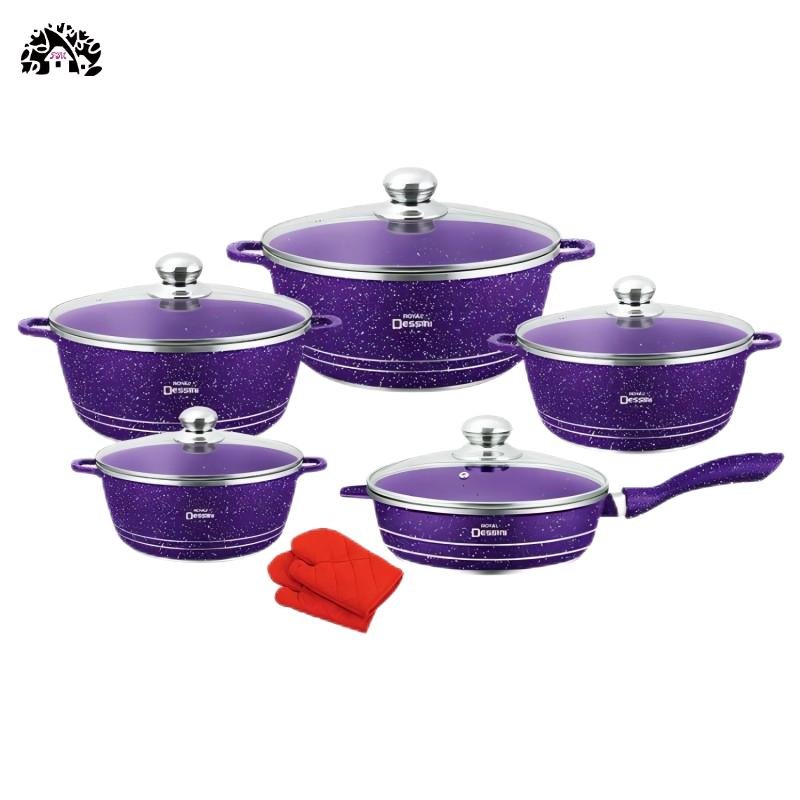 12PCS Non-Stick Cookware Sets Home Kitchen Granite Cooking Pot set