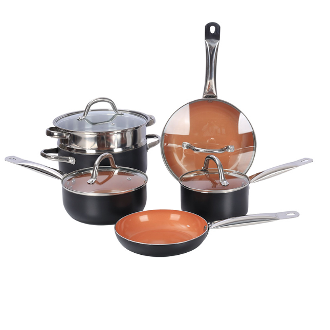 ot selling kitchen housewares iron non stick kitchen pots cookware sets pots and pans sets