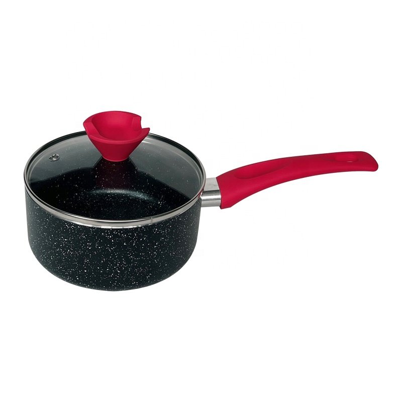 OEM Factory Soft Glue Handle Cooker Soup Pot Popular Non Stick Aluminum Cookware Sets Cookware