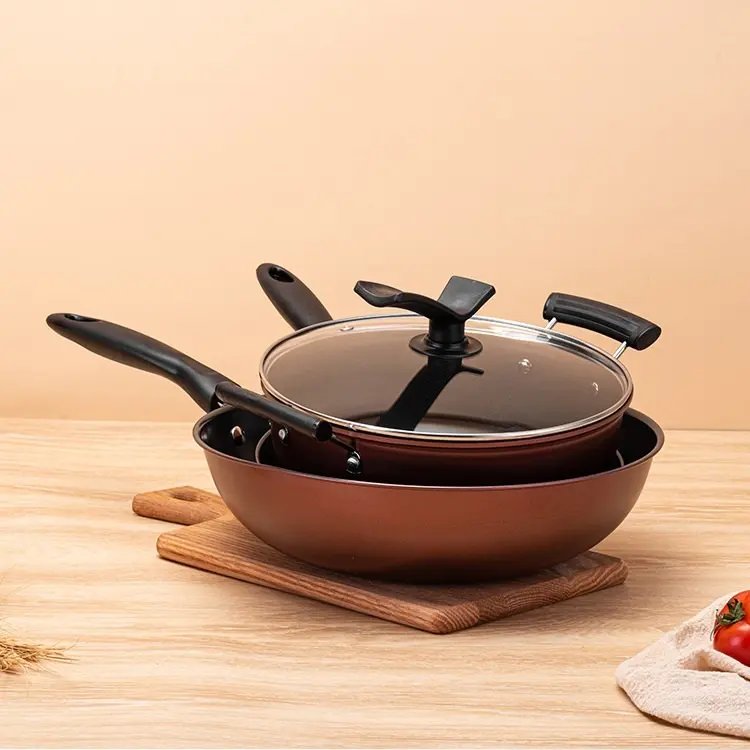 Household Kitchen Aluminum 3pcs Non Stick Pot and pan Sets Cookware Sets