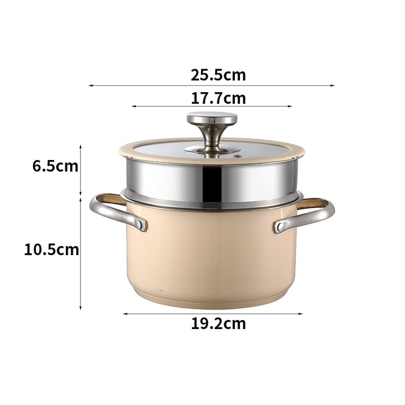 Customizable Korean Style Kitchen Cook cookware sets with Glass Lid Stainless Steel Cooking Pot Set