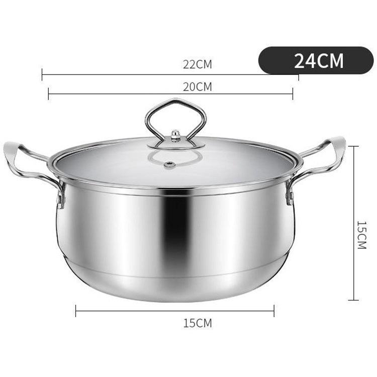 430 stainless steel saucepan milk pan frying pan 3-piece cookware set