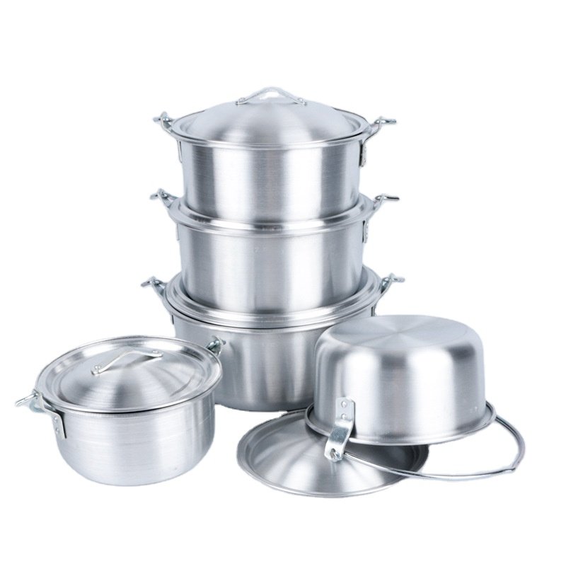 Factory Direct 5pcs set Soup Pot Cookware Sets Home Use Soup Pot Cookware Sets with Handle