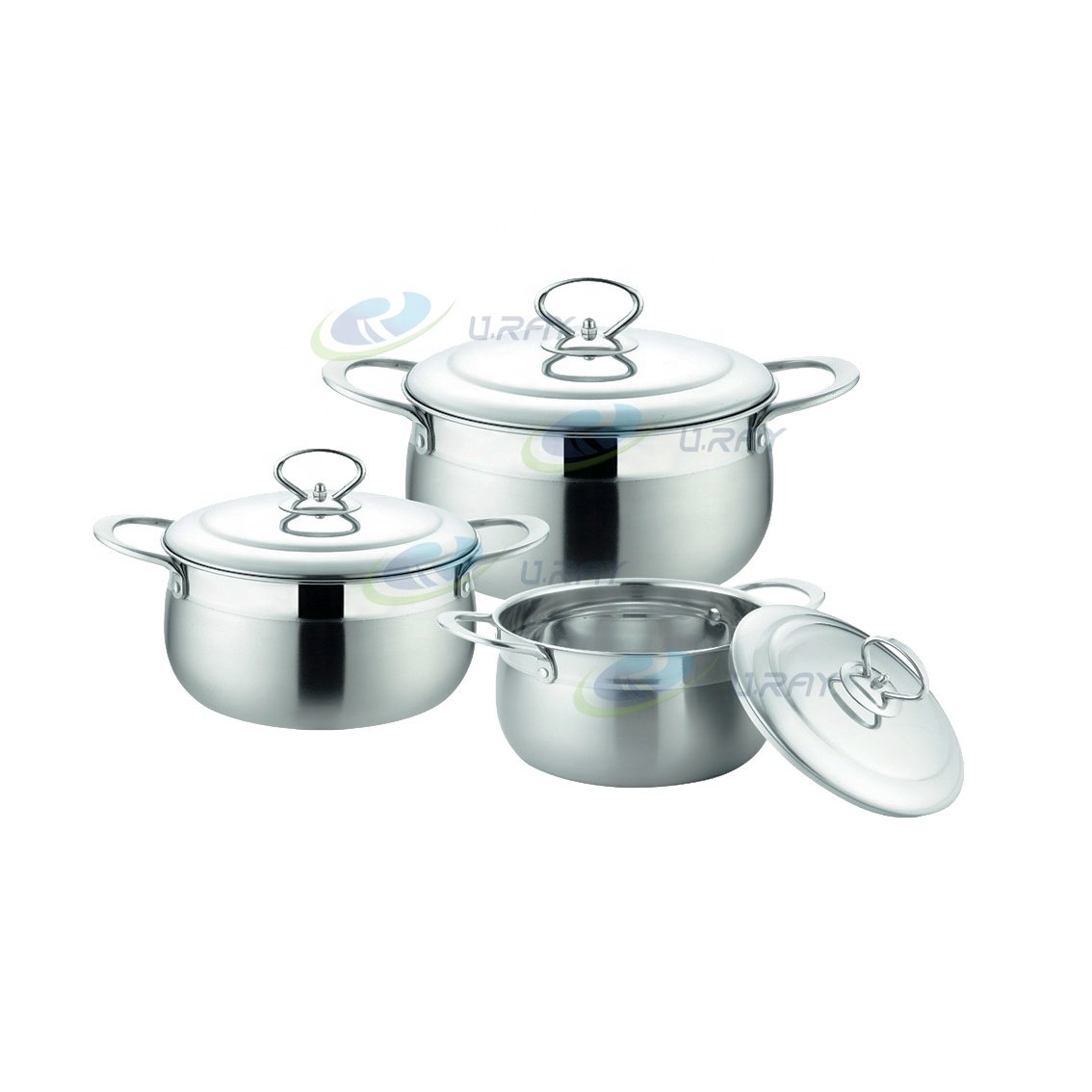 new hot pot 3pcs stainless steel casserole cookware set dish sets housewares casserole cooking pot kitchen cookware sets