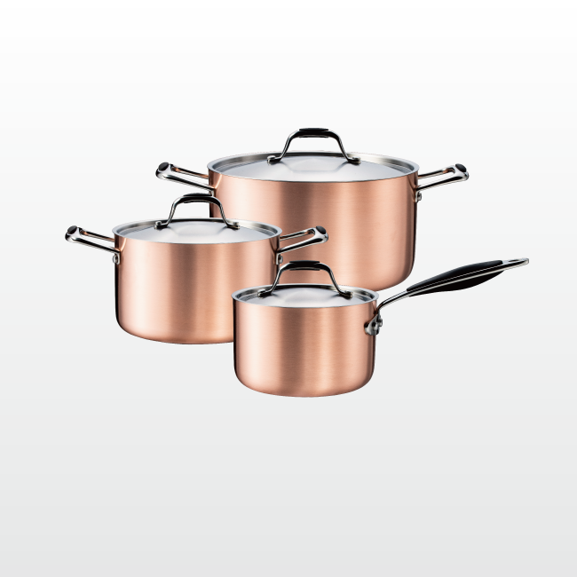 6pcs High quality Triply copper perforated with induction series