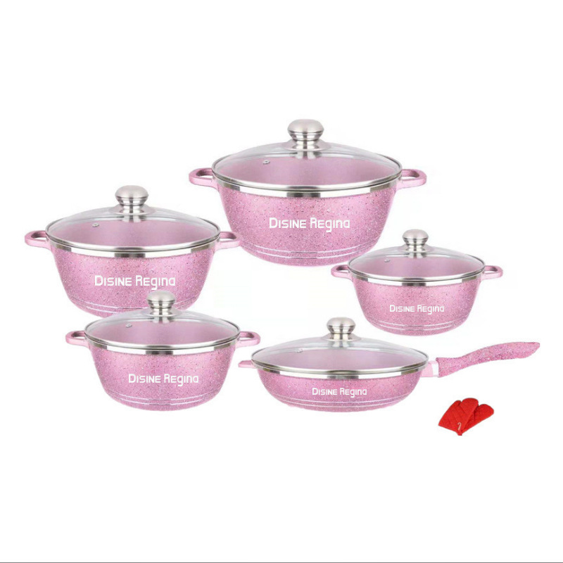 12 pcs Hight quality kitchenware nonstick aluminium cooking pan set pots cookware sets