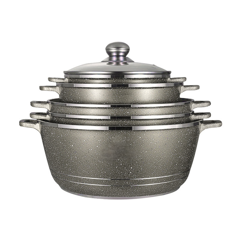 12 pcs Hight quality kitchenware nonstick aluminium cooking pan set pots cookware sets