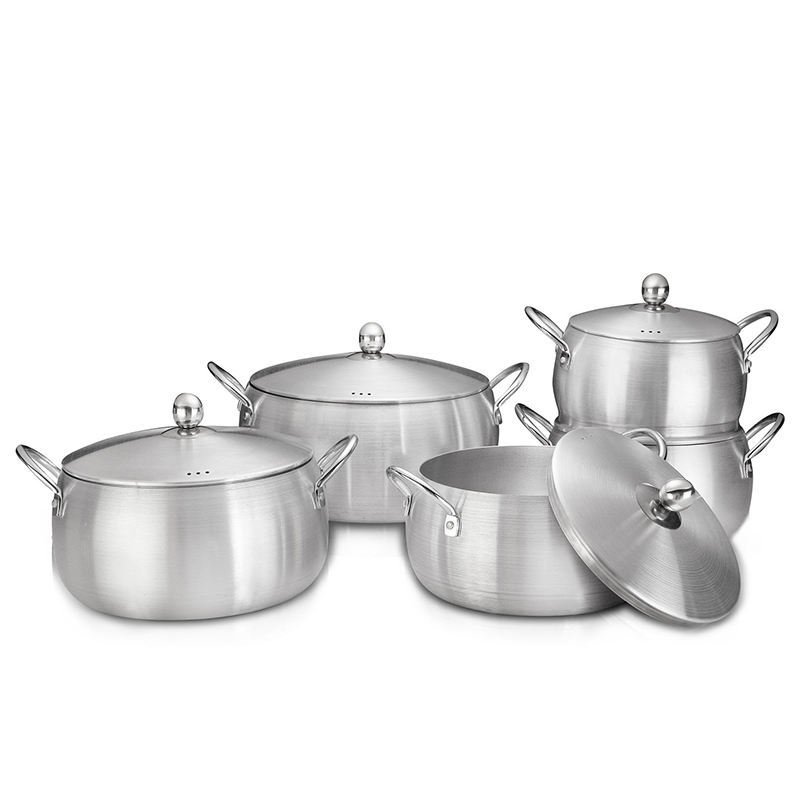 Wholesale High Quality 5pcs set 16CM-18CM-20CM-22CM- 24CM Cookware Set Home Use Panelas Cookware Set