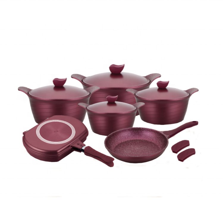 High Quality Cast Aluminum Cookware Sets For Cooking Kitchen Pot Cooking Pot Set Ceramic Cookware Sets PFOA &PFAS FREE