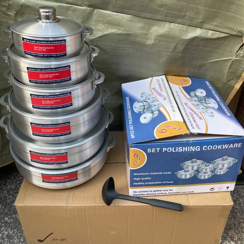 20-24-26-30-34-36cm Kitchen Utensils Die Cast Casserole Large Capacity Cookware Sets With Lid Soup Pot Set Aluminum Pot