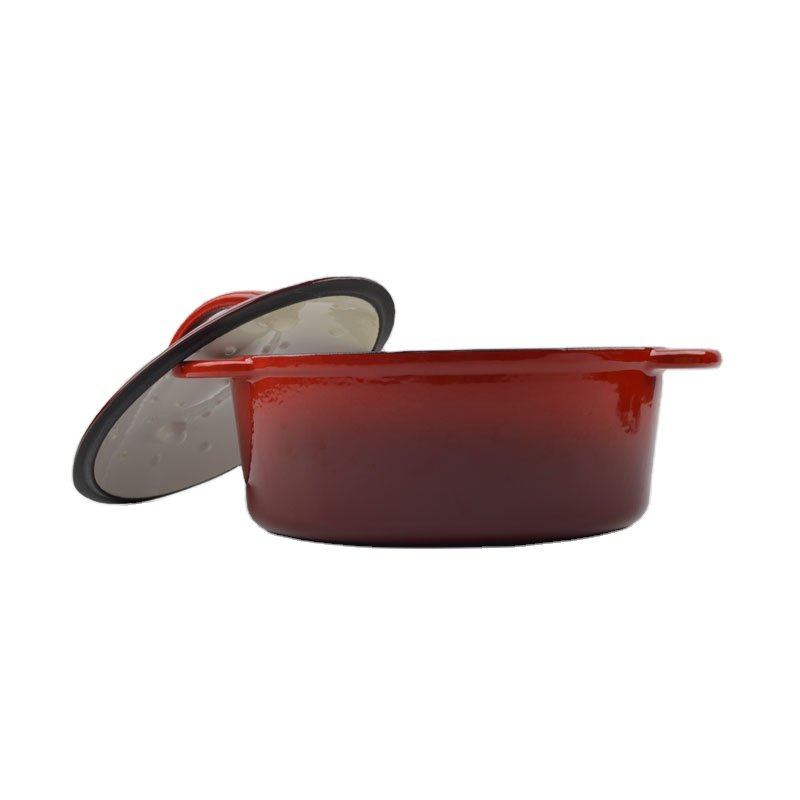 Enameled Cast Iron Dutch Oven with Self Basting Lid Non-stick Enamel Coated Dutch Oven Camping