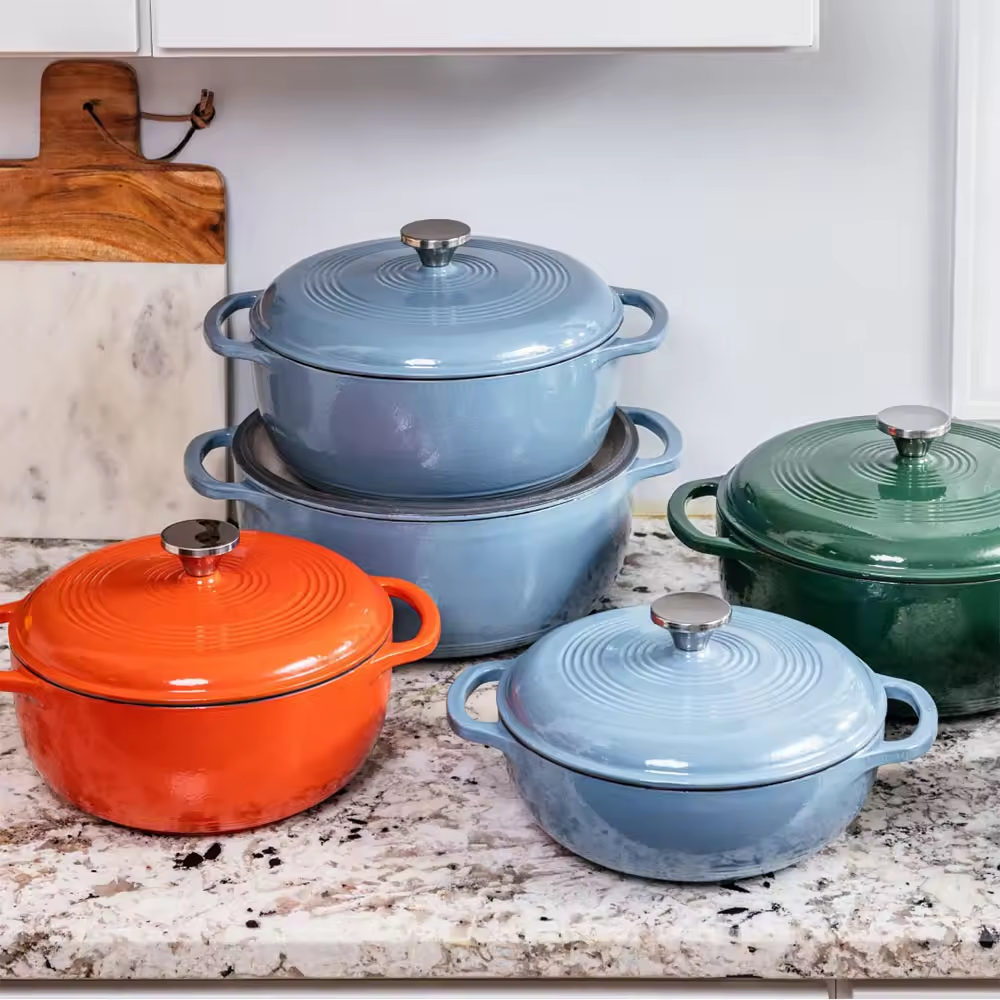 wholesale Multi-Color Cast Iron Casserole 23/26/28cm cooking pot Cast Iron Casserole Dutch Pot Enamel Cast Iron Cookware set