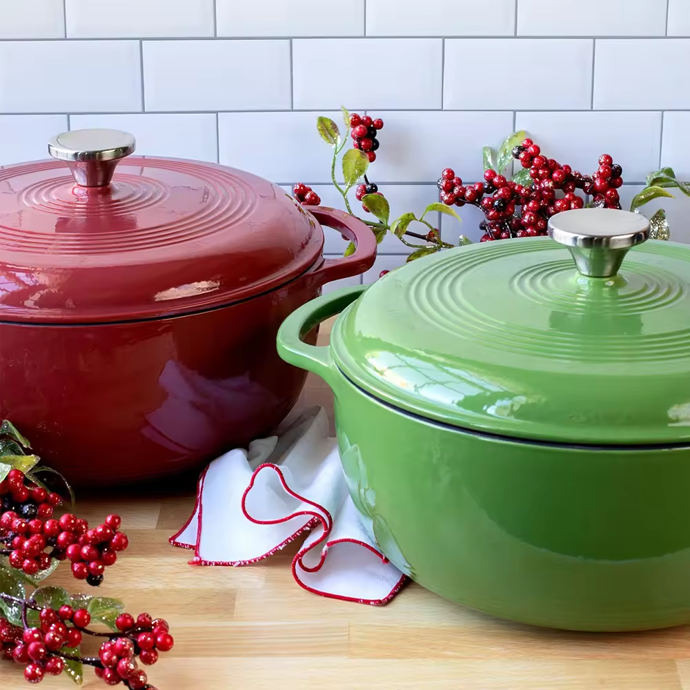 wholesale Multi-Color Cast Iron Casserole 23/26/28cm cooking pot Cast Iron Casserole Dutch Pot Enamel Cast Iron Cookware set