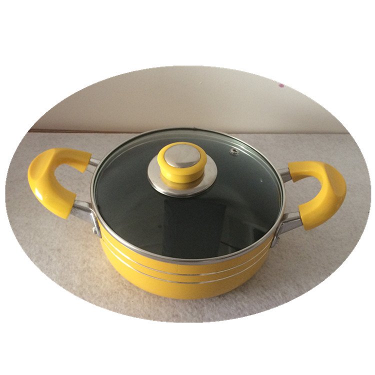 18-26CM ALUMINUM NON-STICK COOKWARE SET FOR Africa and middle east .colorful non stick casserole sets