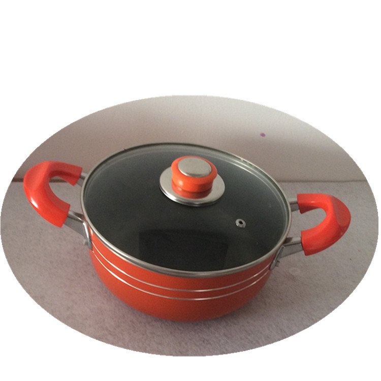18-26CM ALUMINUM NON-STICK COOKWARE SET FOR Africa and middle east .colorful non stick casserole sets