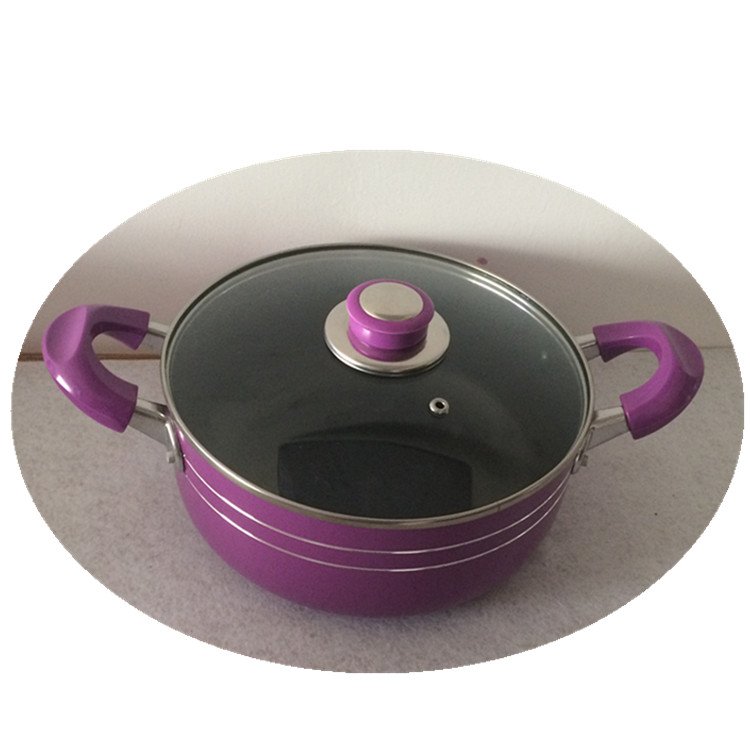 18-26CM ALUMINUM NON-STICK COOKWARE SET FOR Africa and middle east .colorful non stick casserole sets