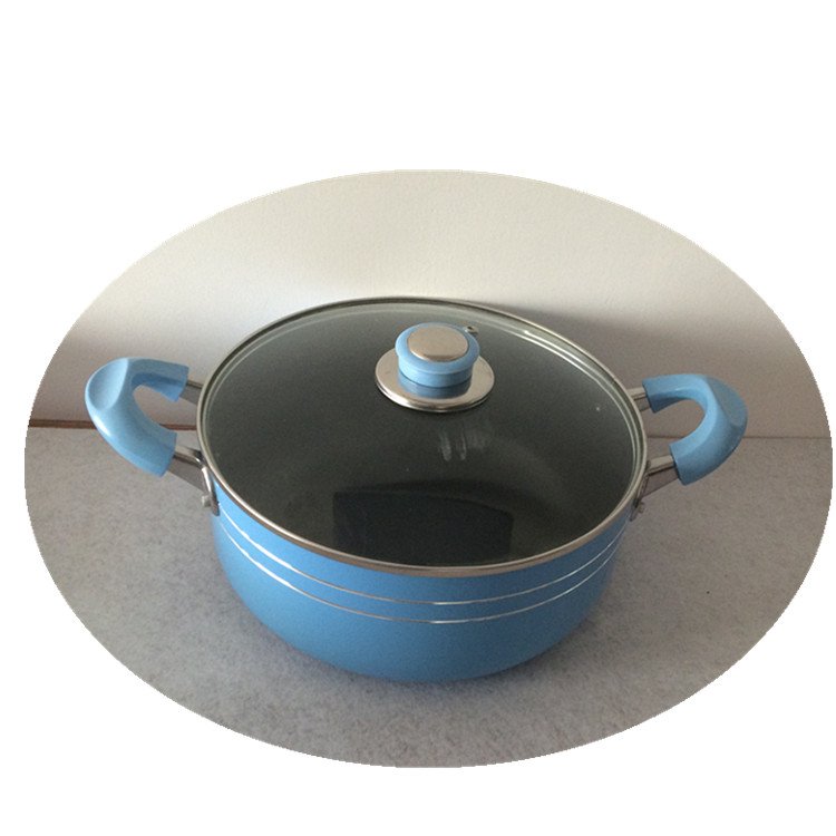 18-26CM ALUMINUM NON-STICK COOKWARE SET FOR Africa and middle east .colorful non stick casserole sets