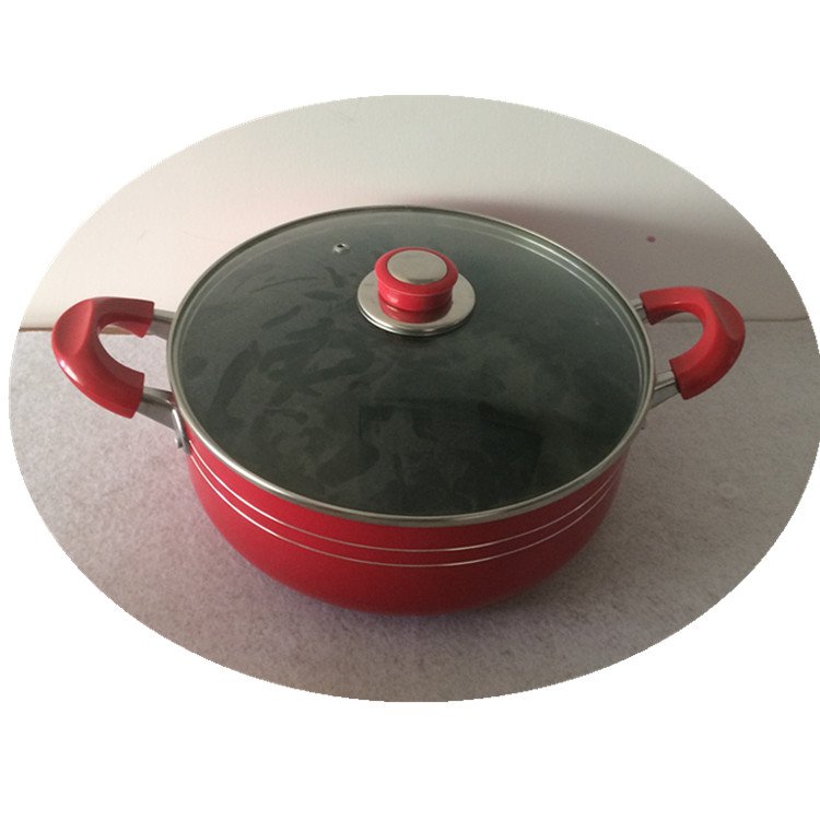 18-26CM ALUMINUM NON-STICK COOKWARE SET FOR Africa and middle east .colorful non stick casserole sets