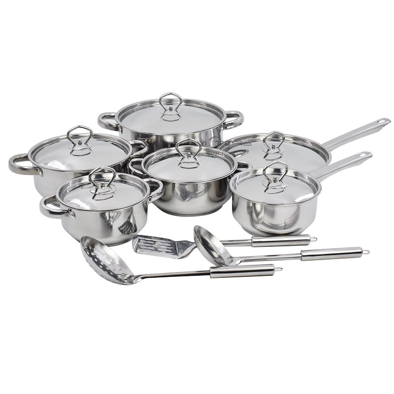 VICTORE hotsale good price stainless steel cookware set with double ear