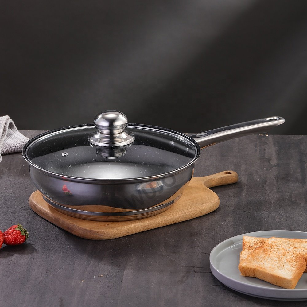 WUJO Stainless Steel Camping Cookware Pot Set 18 10 5 Ply Stainless Steel Cookware Sets