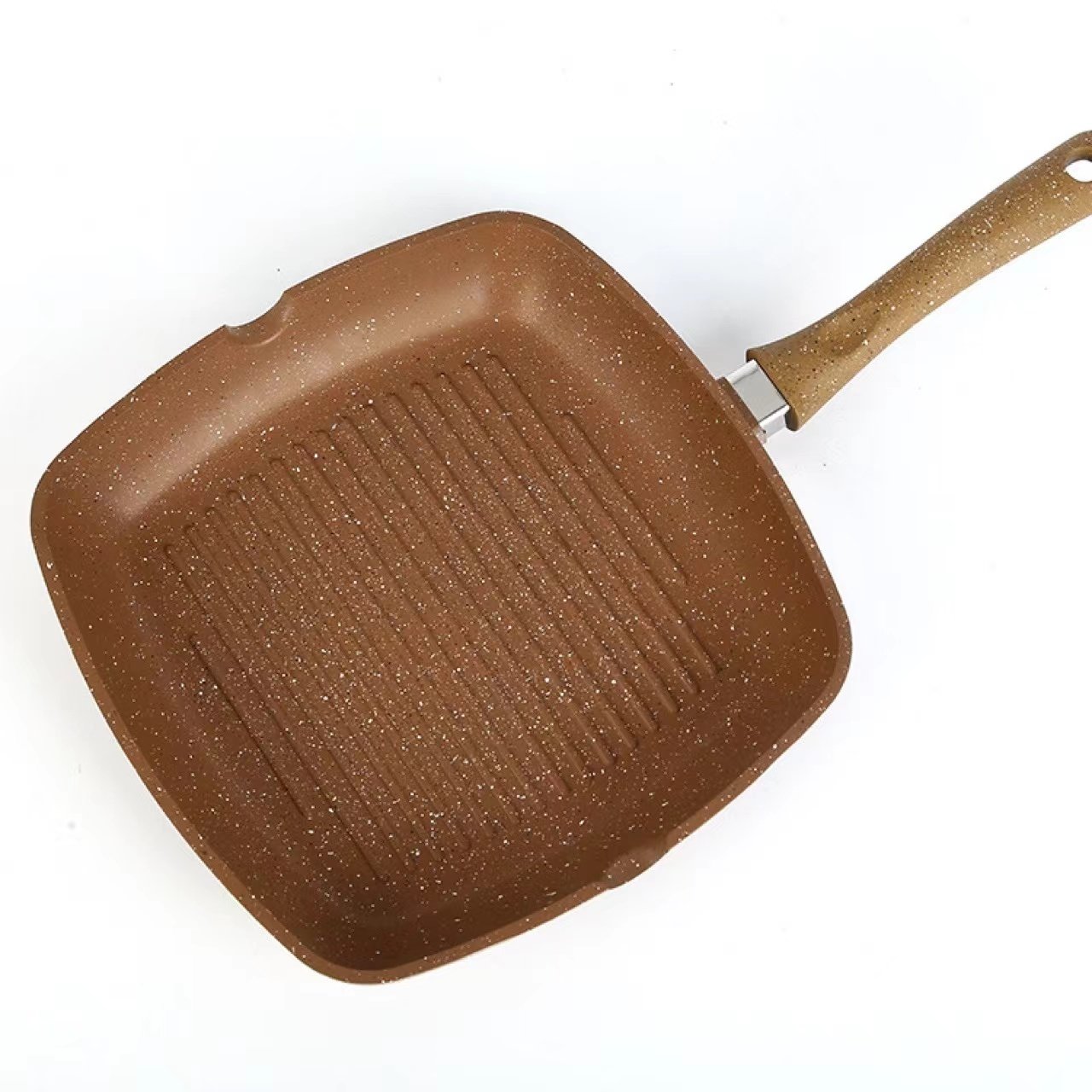 Healthy stone Non-Stick Cookware-Set 28cm Rectangle Metal Aluminum Material Cookware Fry Steak Pan