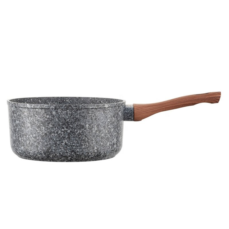 Aluminum forged granite coating saucepan cookware sets