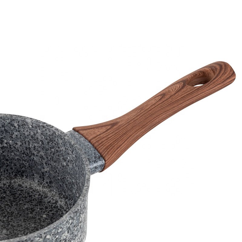 Aluminum forged granite coating saucepan cookware sets