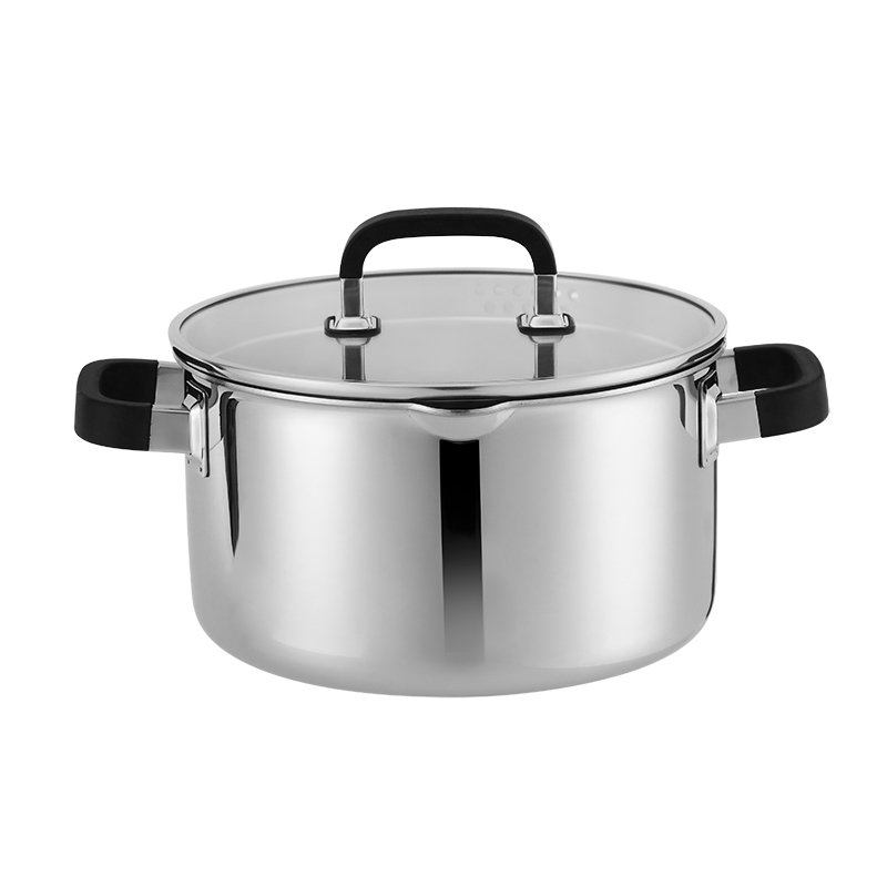 Goldensea New Design Triply Stainless Steel Cookware Set Kitchen Casserole Pan With Saucepan