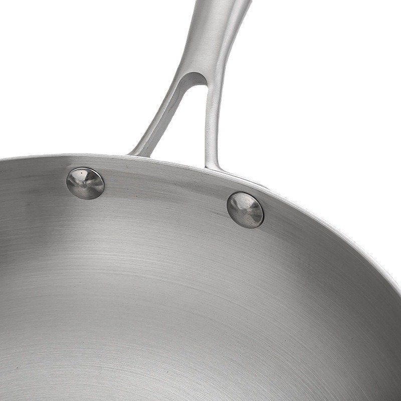 304 Stainless Steel 3-layer Steel Wok Induction Cooker Gas Universal Pan Steak Frying Pan cooking pot non-stick cookware sets