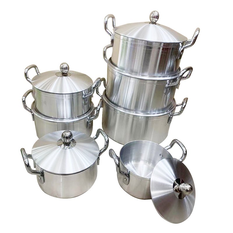 Factory Sale Cooking Pot Set 7pcs Aluminum Soup Stock Pots Die Cast Cookware Set