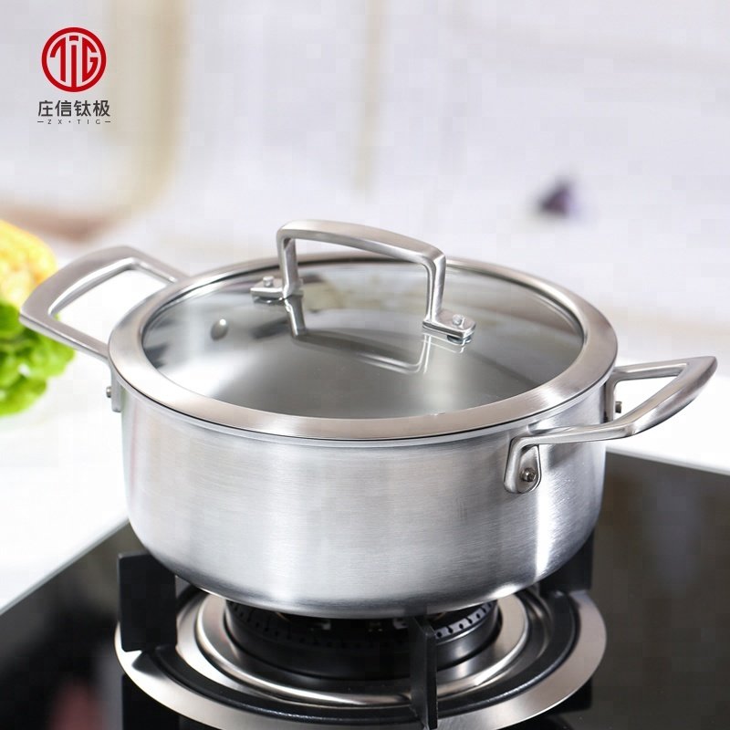 16 cm Chinese hot pot cookware titanium cookware set non stick pots