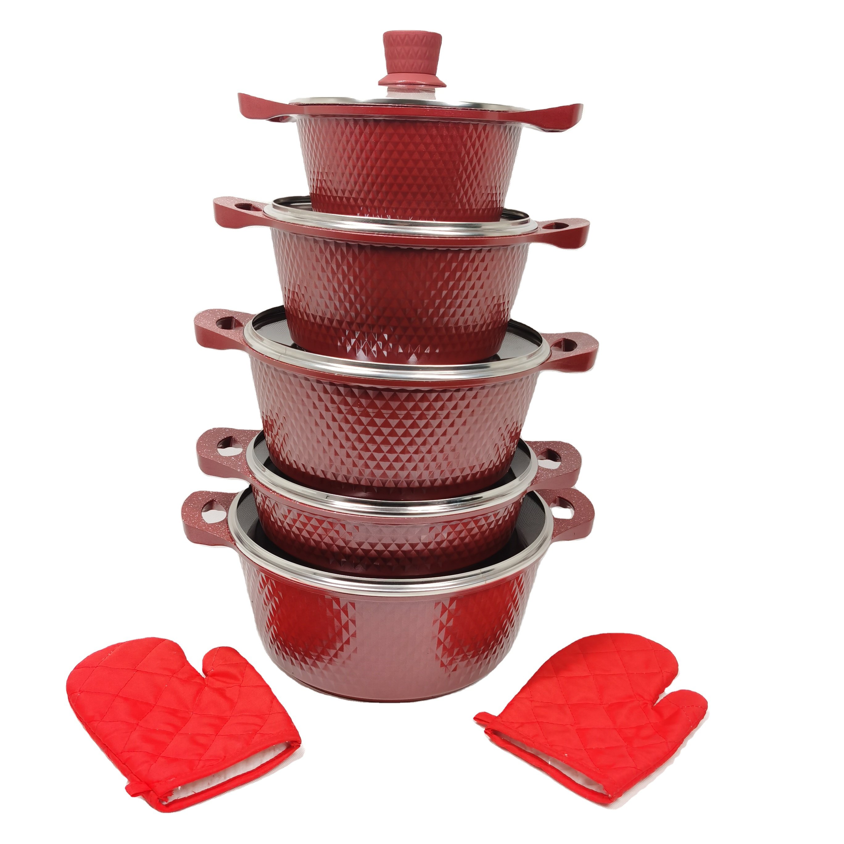 Hot-selling cookware set aluminum die-casting cookware non-stick pan heating evenly aluminum cookware can be OEM