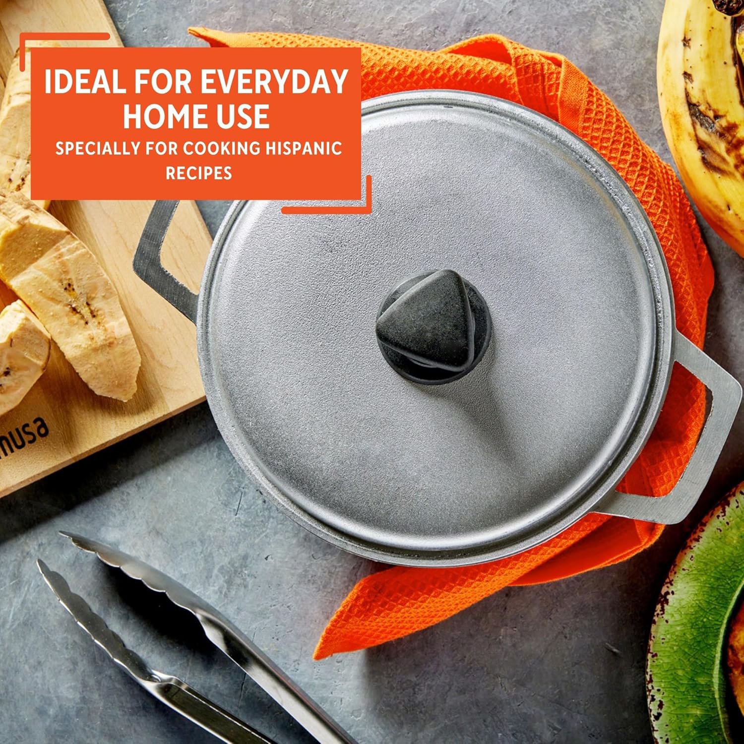 Traditional Caldero made in Colombia with Lid Heavy Duty Gravity cast High Purity Aluminum Alloy Cookware Sets