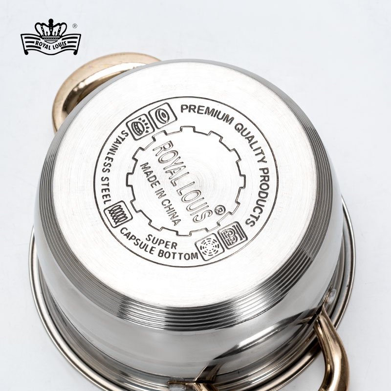 royal Louis Wholesale Kitchen Ware Stock Pot Stainless Steel Cooking Pot Cookware Set Soup Stock Pots Panela Kitchen Accessories