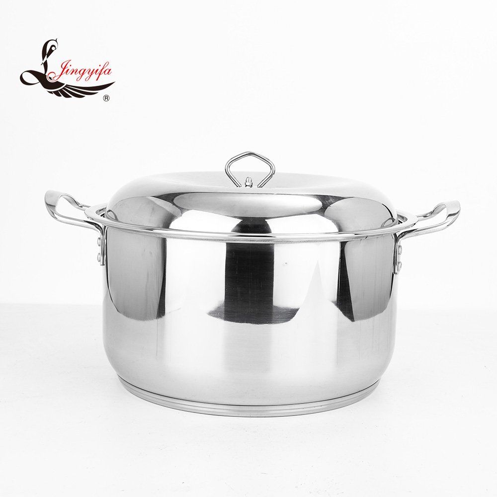 Big size heavy weight competitive price high quality stainless steel ghana cookware set