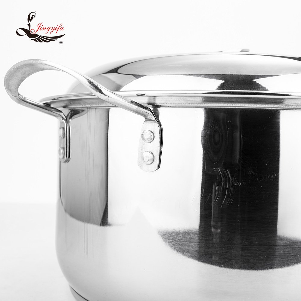 Big size heavy weight competitive price high quality stainless steel ghana cookware set