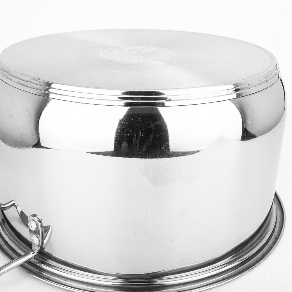 Big size heavy weight competitive price high quality stainless steel ghana cookware set