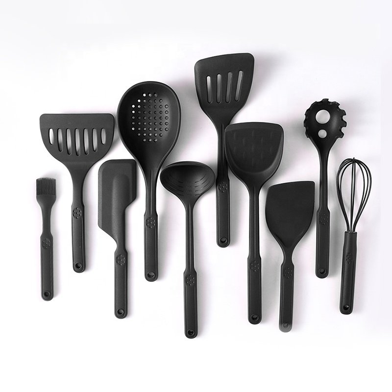 Heavy Duty Kitchenware Set Non-Stick Silicone Cookware Set 10pcs Silicone Spatulas, Spoons, Brush