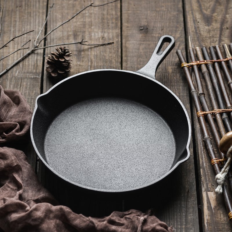 Hot Selling Ready Stock 6/8/10/12 inch Classic Cast Iron Fry Pan Cooking Skillet Pan Set with Lid