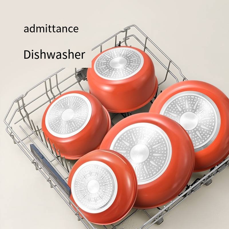 Cookware Set Nonstick Pots and Pans Set with Removable Handles Space Saving Kitchen Cooking Set Silicone Lids
