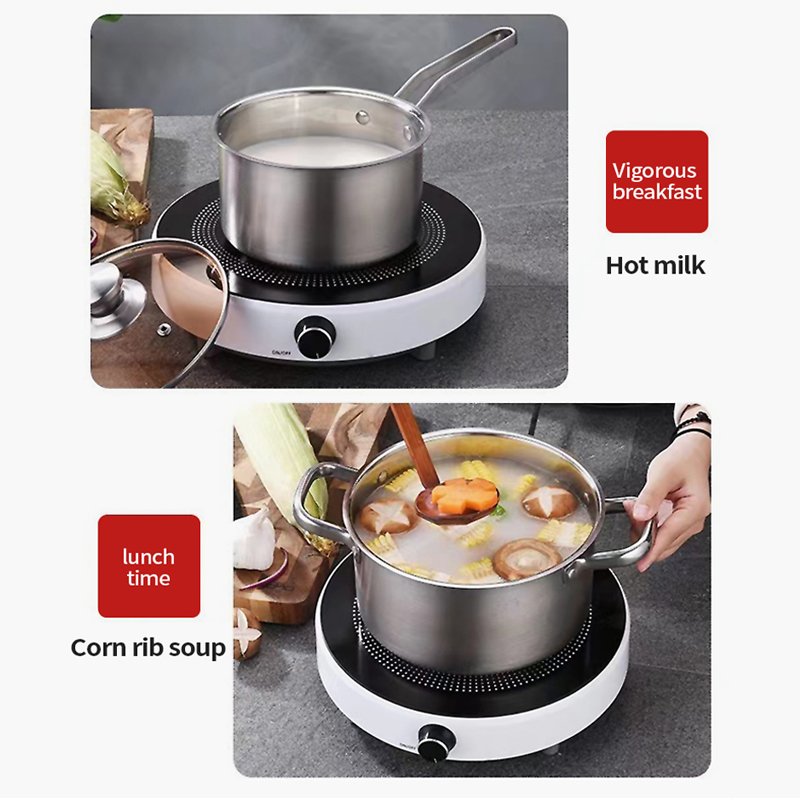 201 Stainless Steel Wok Frying Pan Milk Pot Household Thickened Double Honeycomb Non-stick Cookware Sets