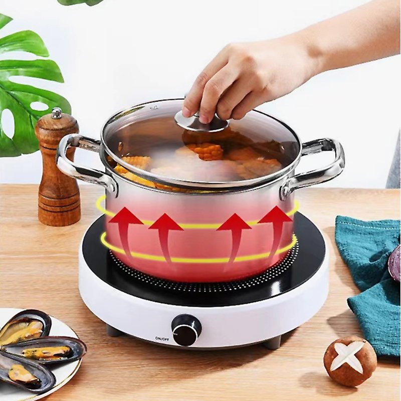201 Stainless Steel Wok Frying Pan Milk Pot Household Thickened Double Honeycomb Non-stick Cookware Sets