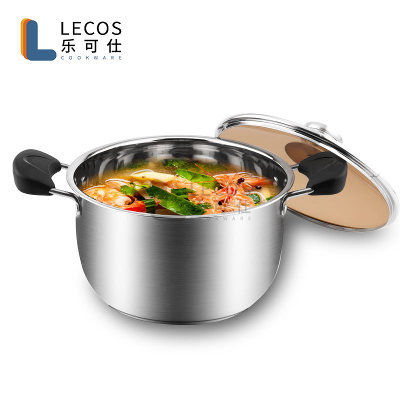 Stainless Steel Material Casserole with Glass Lid Soup Pot Stock Pot Cooking Pot Cookware Set