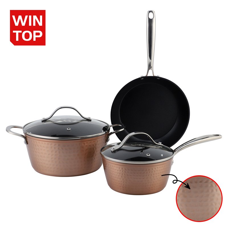 Die-casting GOLF Kitchenware Acceptable Customization Granite Cookware Sets