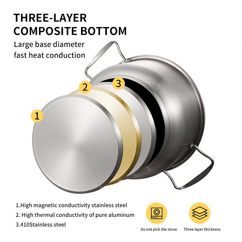 stainless steel 11 Piece Cookware Set kitchen steamer cooking pots induction soup & stock pots Korean pot set