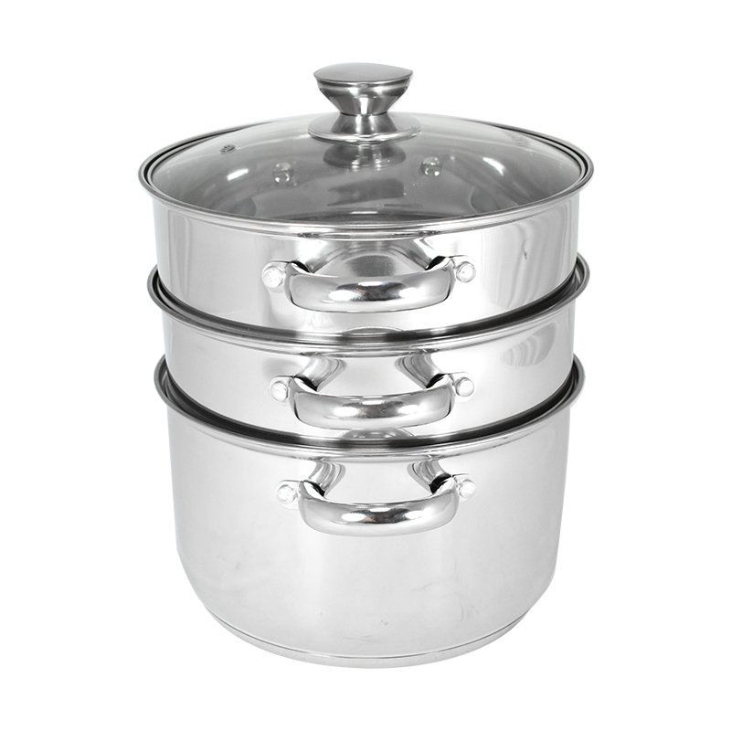 Minimalist style 304 stainless steel multifunctional cooking pot Kitchen Cooking Pot Steamer Stainless Steel Cookware Set