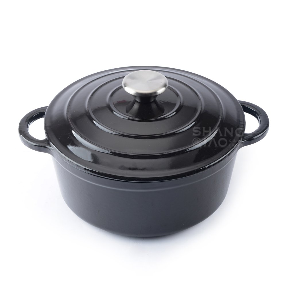 Custom Logo Enamel Cast Iron Round Cookware set Dutch Oven enamel cast iron casserole