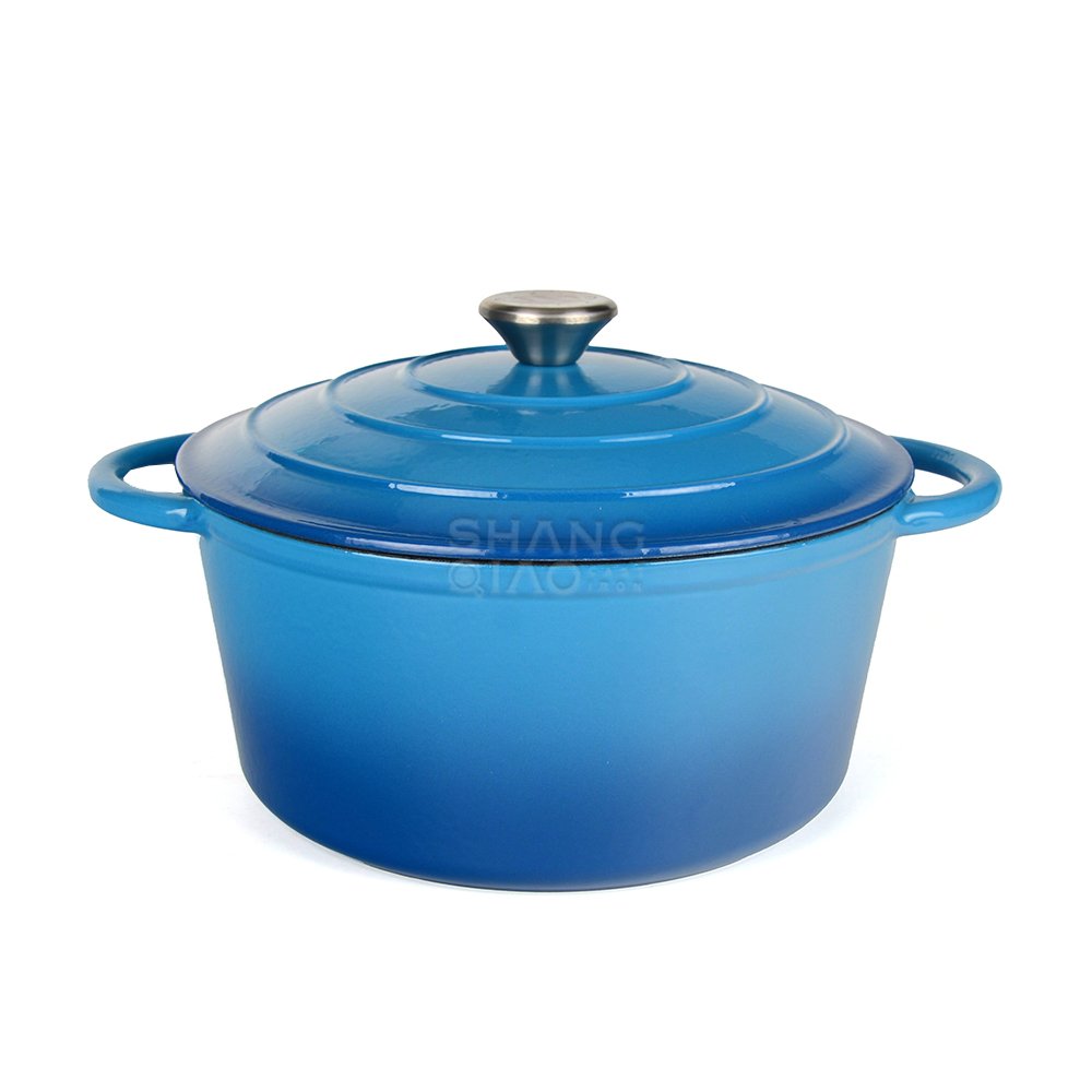 Custom Logo Enamel Cast Iron Round Cookware set Dutch Oven enamel cast iron casserole
