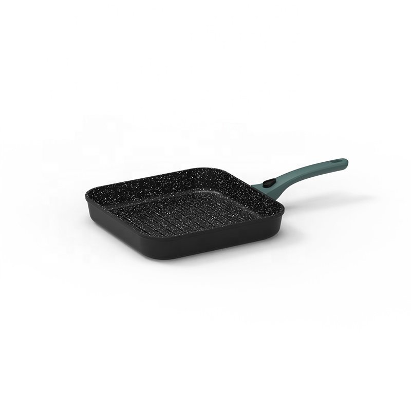 Marble coating cookware set detachable handle kukar set forged aluminum