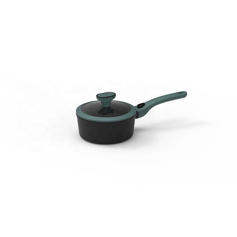 Marble coating cookware set detachable handle kukar set forged aluminum